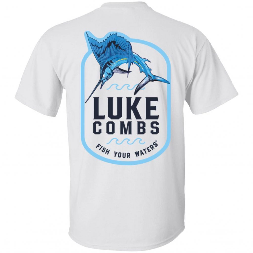 Luke Combs Merch Fish Your Waters Sailfish Tee - Spoias