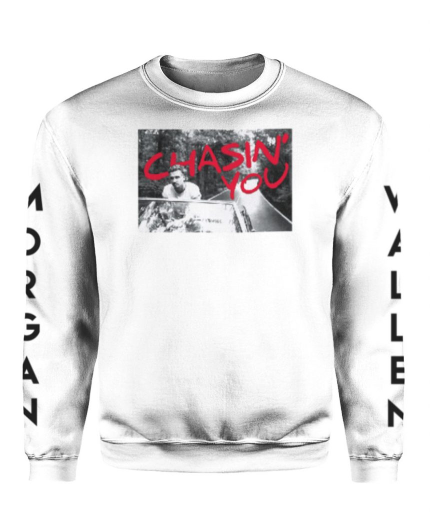 Morgan Wallen Merch Morgan Wallen Long Sleeve White Tee Chasin' You ...